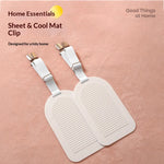 Support matelas blanc rayures clips métalliques moderne literie fixateur antidérapant abs