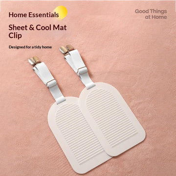 Support matelas blanc rayures clips métalliques moderne literie fixateur antidérapant abs