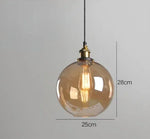suspension lumineuse industrielle vintage ampoule filament verre transparent noir salon restaurant bar