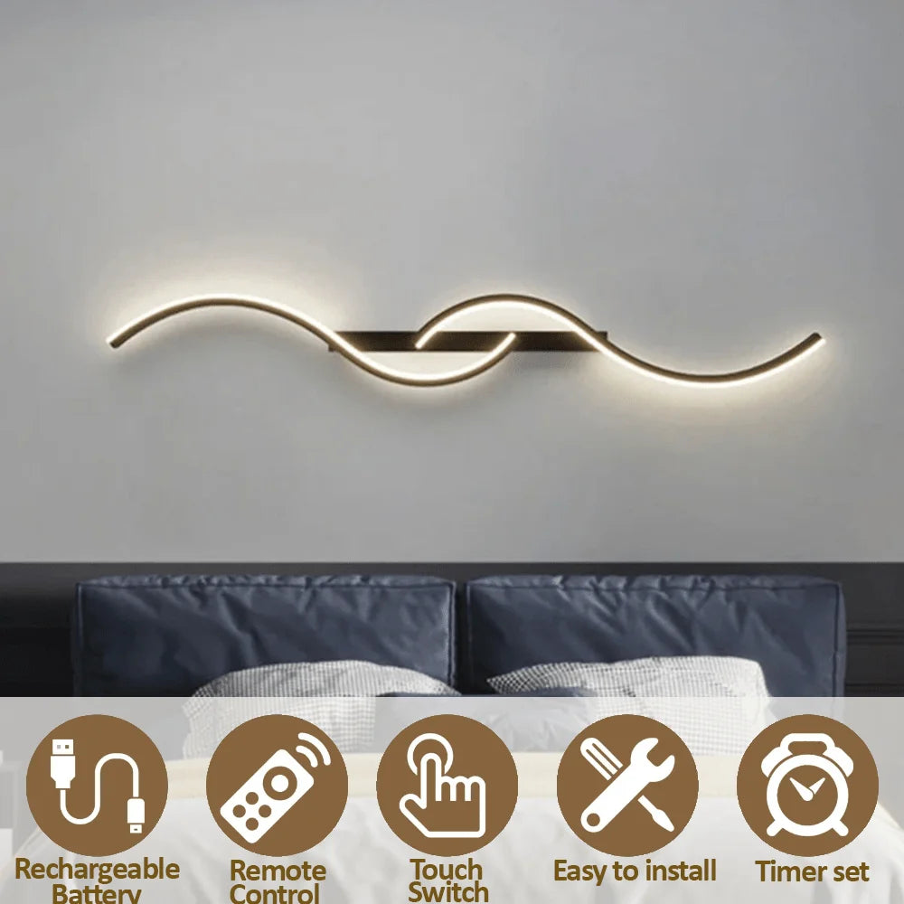 Éclairage chaud de l'applique murale LED en ambiance relaxante