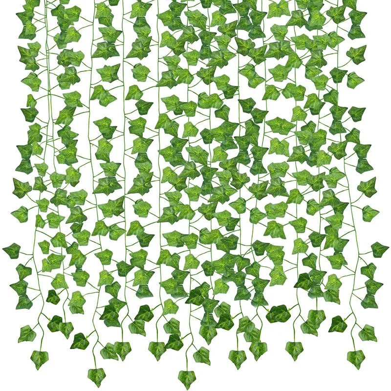 guirlande feuilles artificielles vert vigne naturelle extérieur soie