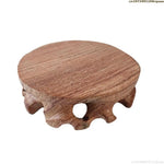 support bijoux bois artisanal marron clair foncé motifs sculptés rusticité