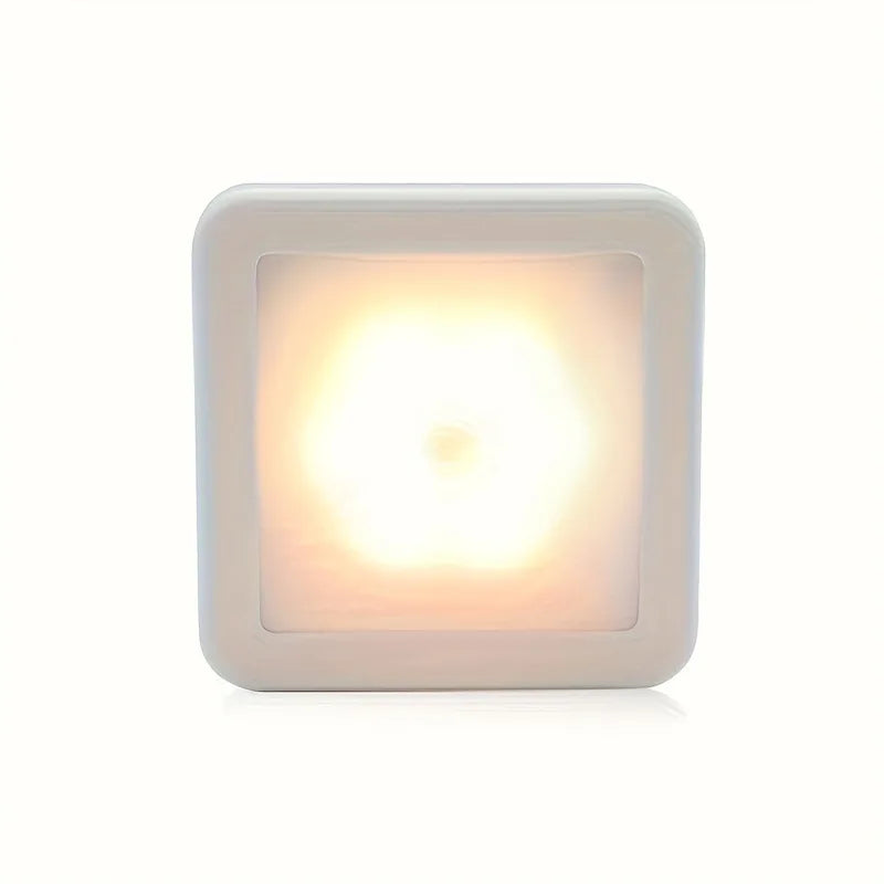 veilleuse led rectangle adhésive moderne capteur mouvement piles aaa blanc