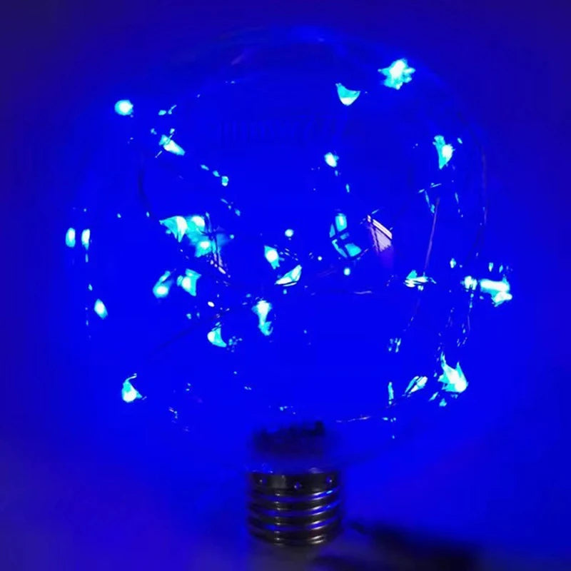 ampoules led décoratives transparentes rose fil cuivre lumière rvb éclairage intérieur féerique vintage 8cm