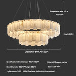 lustre suspension moderne marbre blanc doré lampe suspendue salon luxe table manger élégant