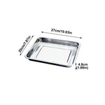 assiettes rectangulaires argentées lisses modernes grande taille service rangement maison
