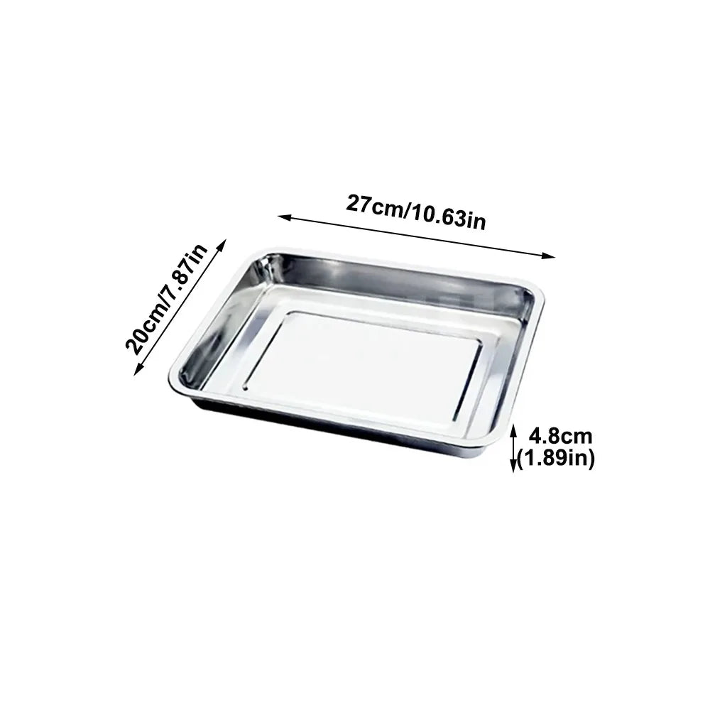 assiettes rectangulaires argentées lisses modernes grande taille service rangement maison