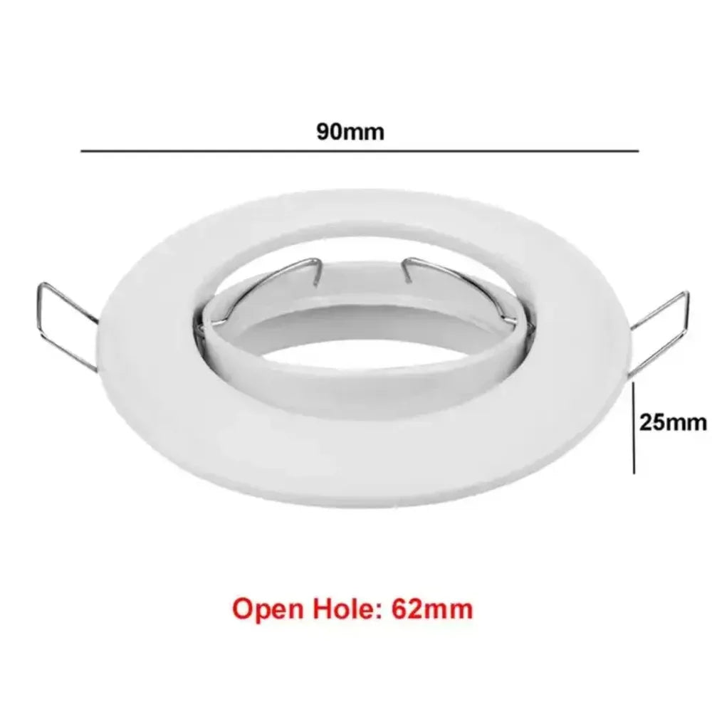 spots led gu10 blancs modernes métal clips intégrés salle manger adjustable 90mm