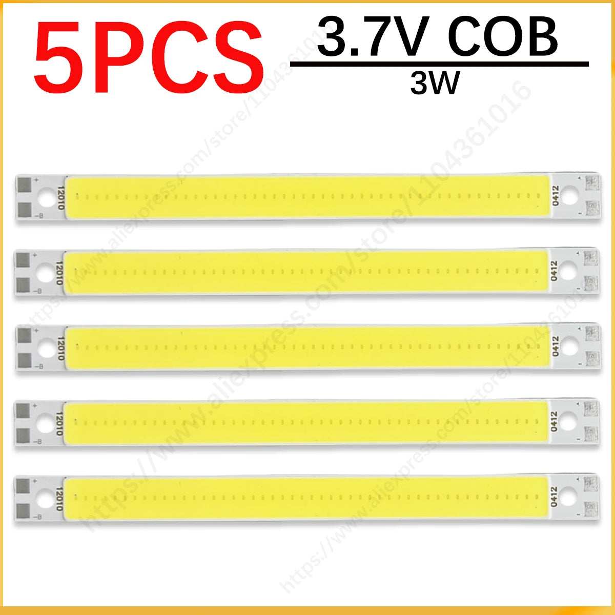 ampoule led cob 60mm 3w blanc rouge vert plaque aluminium moderne