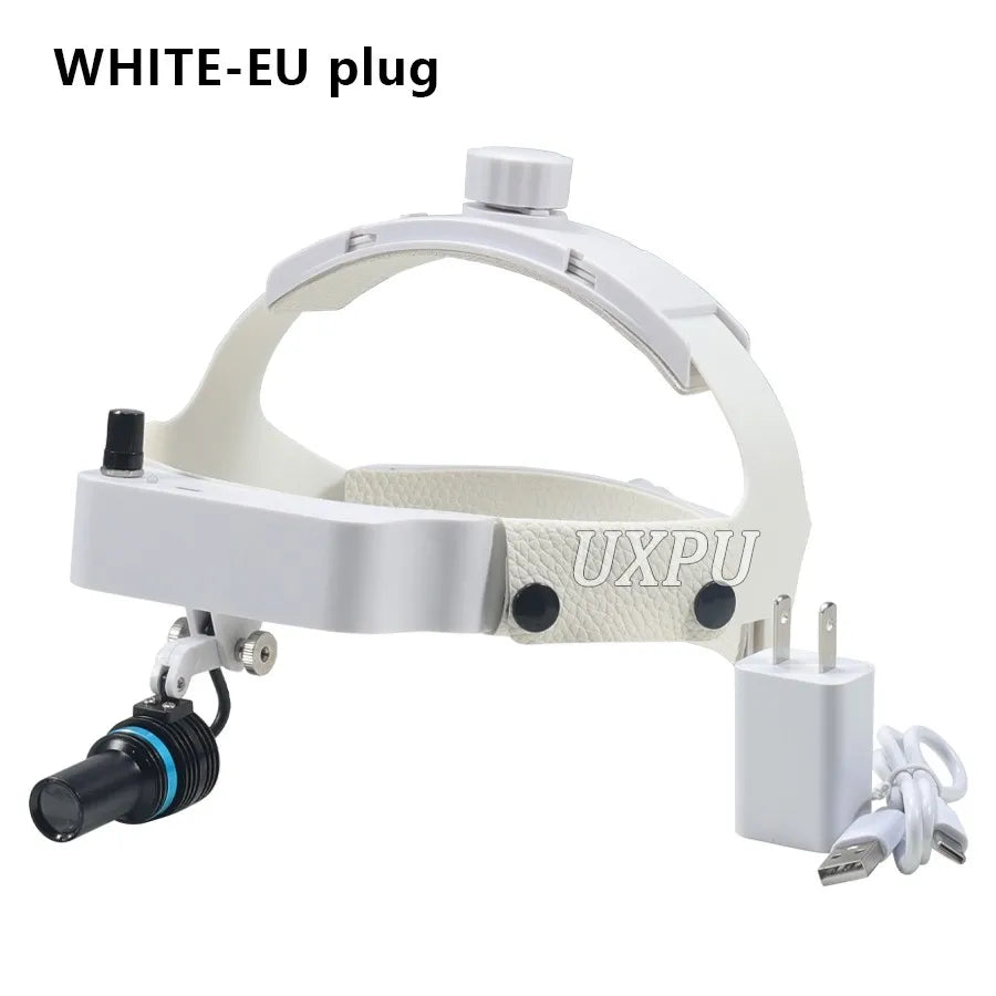 lampe frontale noire blanche ceinture ajustable haute luminosité antidérapante moderne fonctionnelle