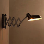 lampe murale industrielle articulée noir mat abat jour métal vis
