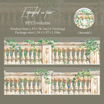 ruban decoratif transparent fleurs vigne vintage floral adhésif naturel blanc marron bleu rose vert