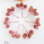 décoration mariage noël branches pin dorées accessoires couronne bricolageextérieur rustique
