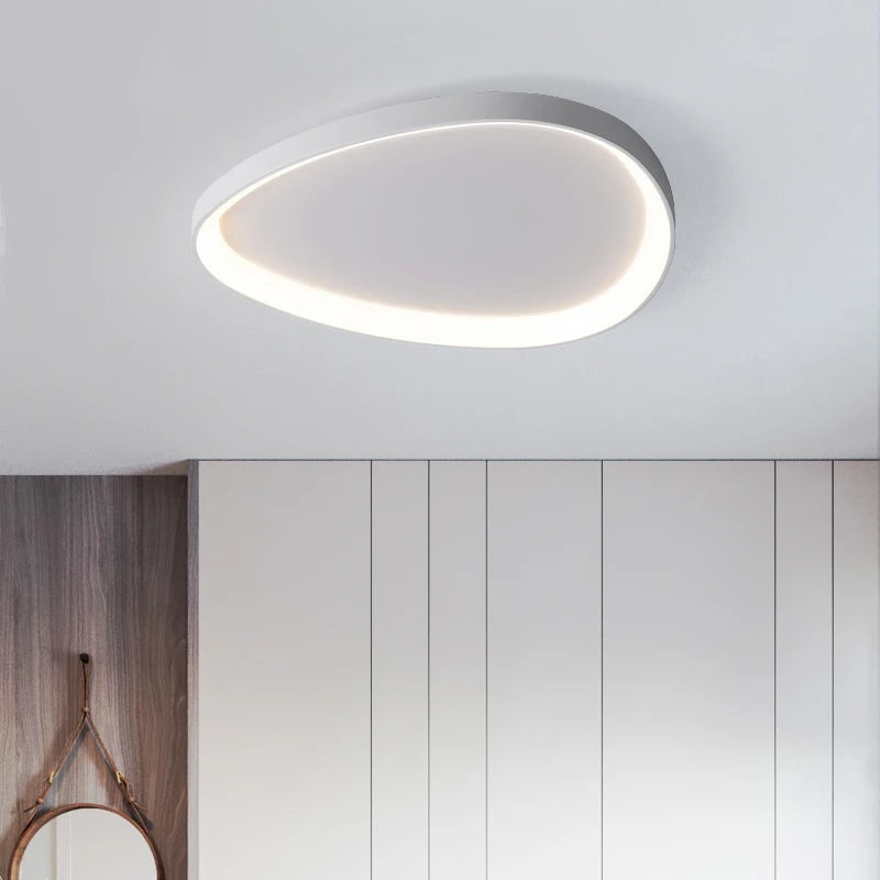plafonnier led moderne blanc rond lumineux intérieur salon chambre salle manger