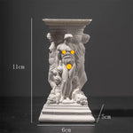 statue arc boîte bijoux blanc sculpté détails classique baroque ornemental decor salon