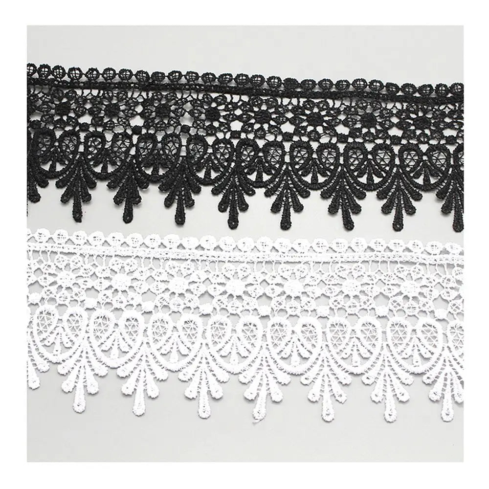 ruban dentelle noir floral 9cm largeur couture élégante ajouré classique