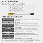 ruban led blanc adhésif moderne contrôle rf 10m 576leds 24v cct dualwhite