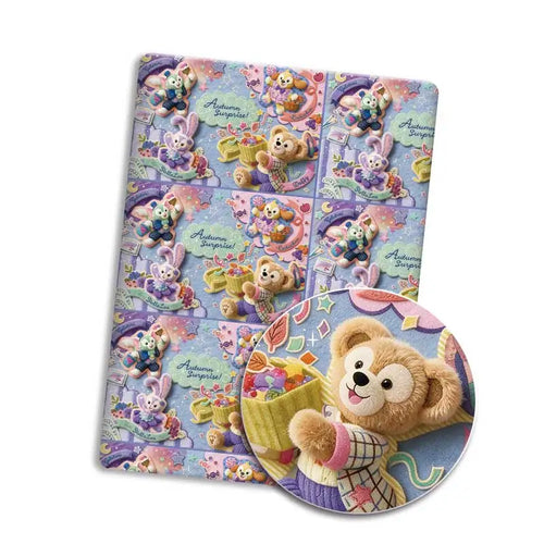 coussin décoratif enfantin motif lapin ours coeur étoile rose violet beige blanc coton