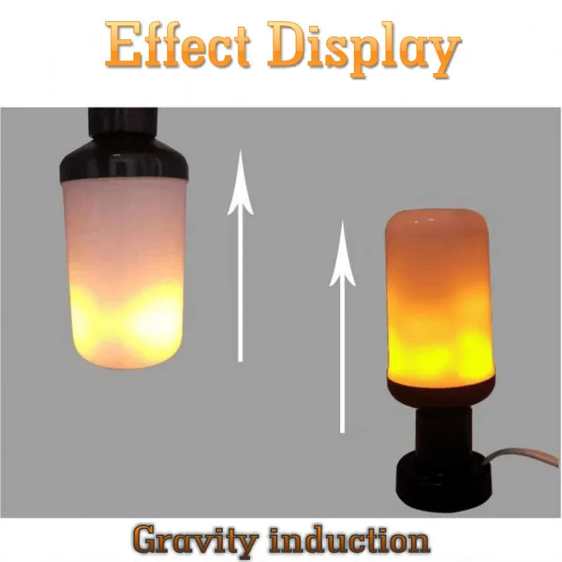 ampoule effet flamme led modes e14 e27 décoration intérieure simulant feu orange blanc
