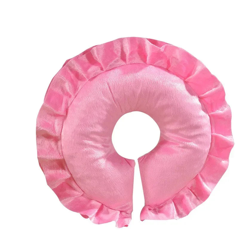 coussin voyage massage tête oreillers relaxation confortable motif floral gris rose violet