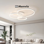 plafonnier led rond moderne luminaires salon chambre blanc noir épuré lumière dimmable