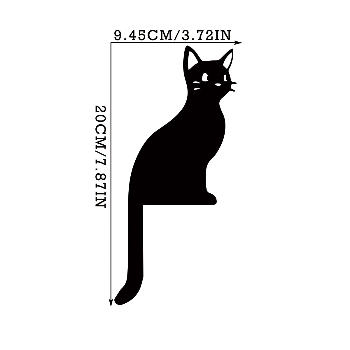 décoration murale silhouette chat noir minimaliste objet décoration intérieur cadeau femme homme