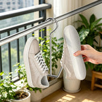 support chaussures blanc gris moderne clips suspendu salle bain entrée balcon