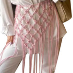 jupe boho chic jaune franges polyester femme opaque trendy