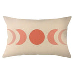 coussin rectangulaire polyester motif géométrique moderne beige orange noir blanc respectueux environnement qualité maison