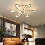 plafonnier led moderne blanc acrylique métal géométrique luminaire salon cuisine chambre contemporain