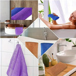 gants bain violet moderne maille fine clips 30x80cm hygiène visage corps soins peauAccessException:error, the