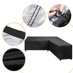 couverture meubles extérieurs polyester noire moderne 215x215cm 286x286cm crochets robuste protectionextérieur