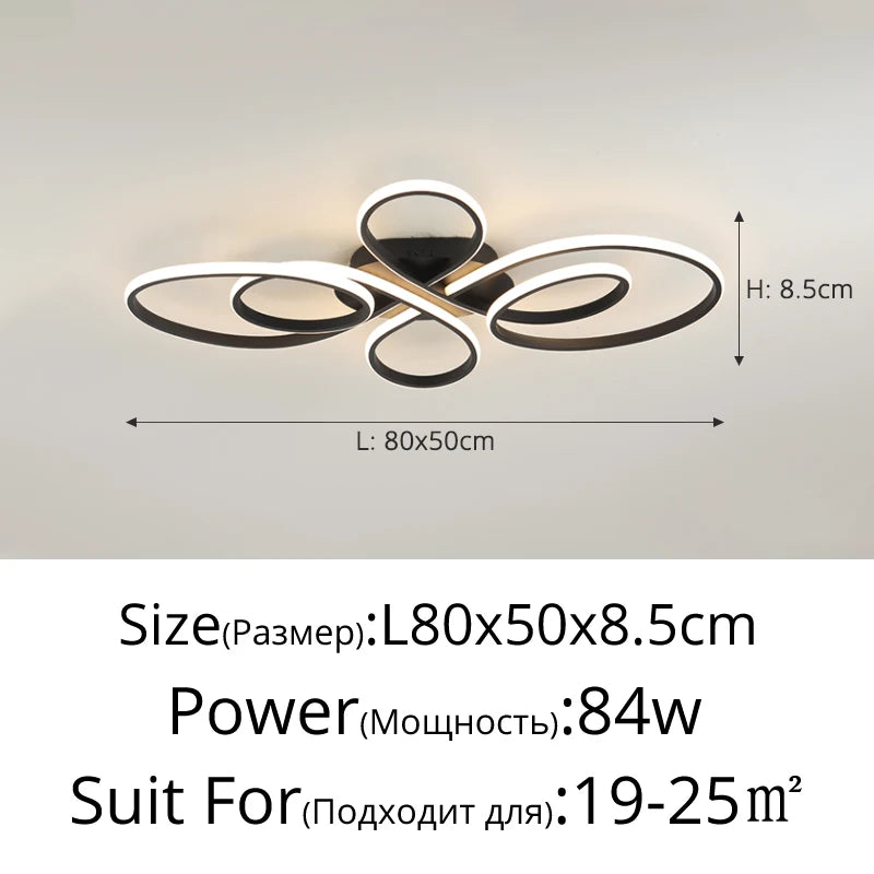 plafonnier led moderne blanc noir circulaire contemporain télécommande suspension intérieure decoration