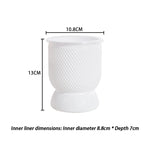 vase moderne plastique blanc imitation céramique ridée décoration intérieur salon