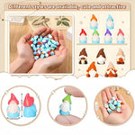 ornements gnomes miniatures bleu blanc orange vert violets classiques mignons attrayants 2cm 1.1cm jardinextérieur