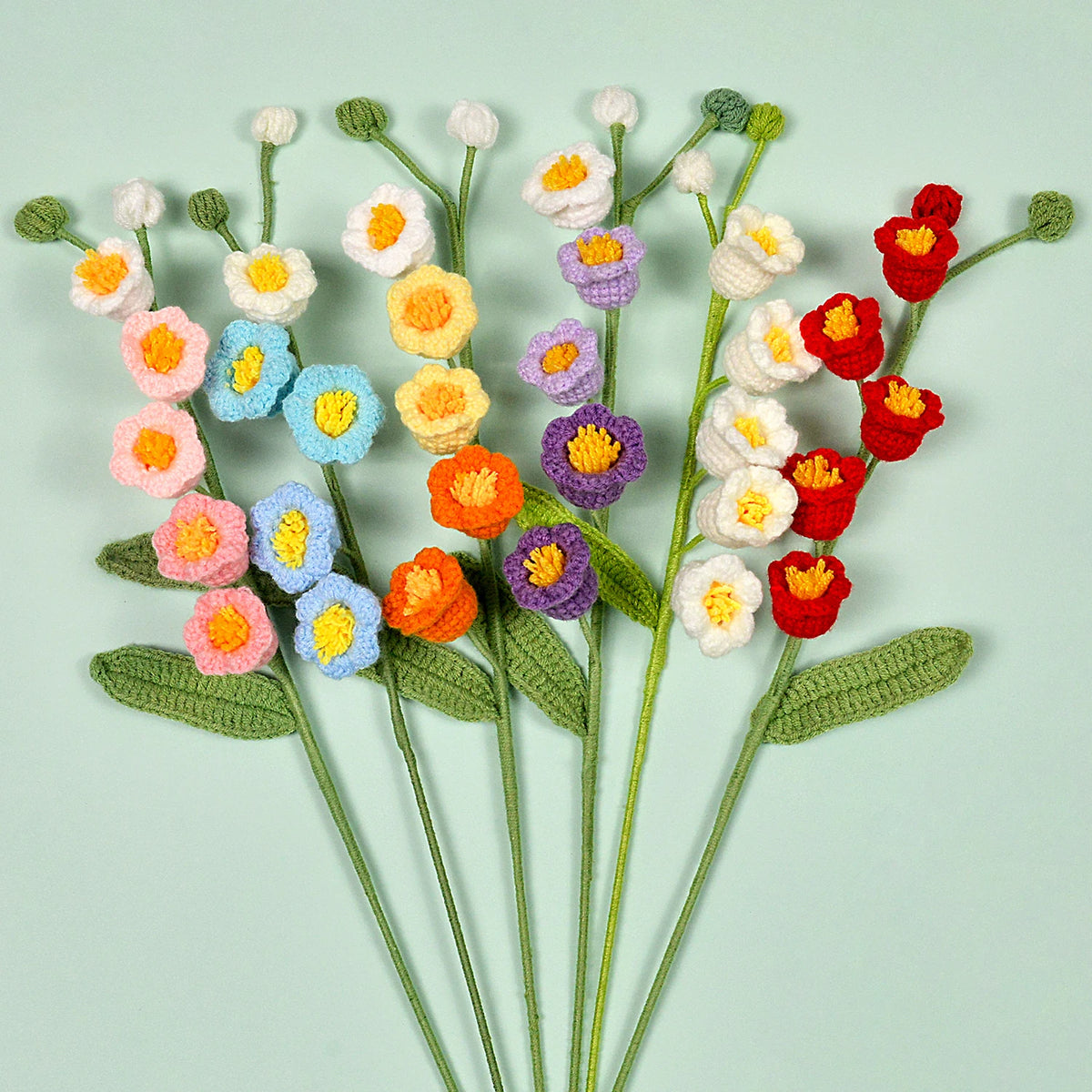 fleurs artificielles tricotées calla multicolore décoration maison artisanale intérieur anniversaire mariage