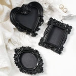 cadres photo noir ornement baroque clips magnétiques arrière mat classiques décoratifs suspensions miroir adultes