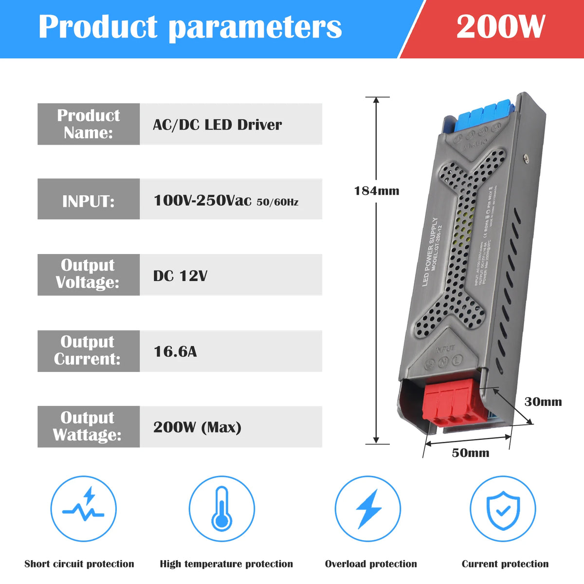 alimentation led 12v 24v 60w 100w 200w 300w 400w transformateur muet