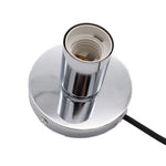 socle e27 argenté câble 1m8 interrupteur moderne lampe vis certification