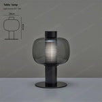 lampe table moderne ambre gris perforations circulaires transparente led 11w 15w chambre salon