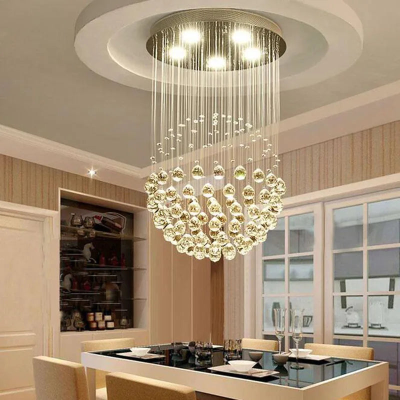 suspension lumineuse moderne élégante cristal filaments dorés salle bain lumière blanche froide 249 2000