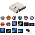 projecteur led rectangle noir lentille centrale moderne veilleuse atmosphères projection étoiles planètes chambre enfants