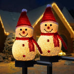 Bonhomme de neige lumineux solaire pour décoration de Noël extérieure