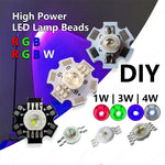 Diodes LED RGB RGBW 1W 3W haute luminosité clips métalliques change couleur projecteur scène