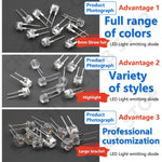diode led 8mm chapeau paille rouge bleu jaune vert rose blanc chaud décoration