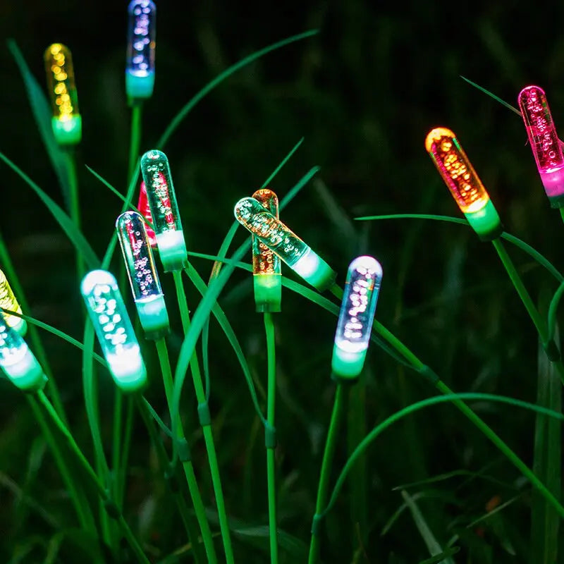 guirlande lumineuse solaire blanc chaud vert bleu rose ronds translucides moderne naturelextérieur ip65 led