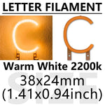 lettres lumineuses orange modernes minimalistes décoration noël fêtes 2200k LED warm white