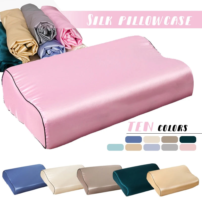 taies d'oreiller soie uni moderne respectueux environnement zip beige blanc rose clair vert foncé