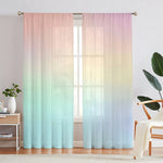 rideau semi transparent arc ciel ombre chromatique moderne fenêtre 100x130cm 132x160cm polyester