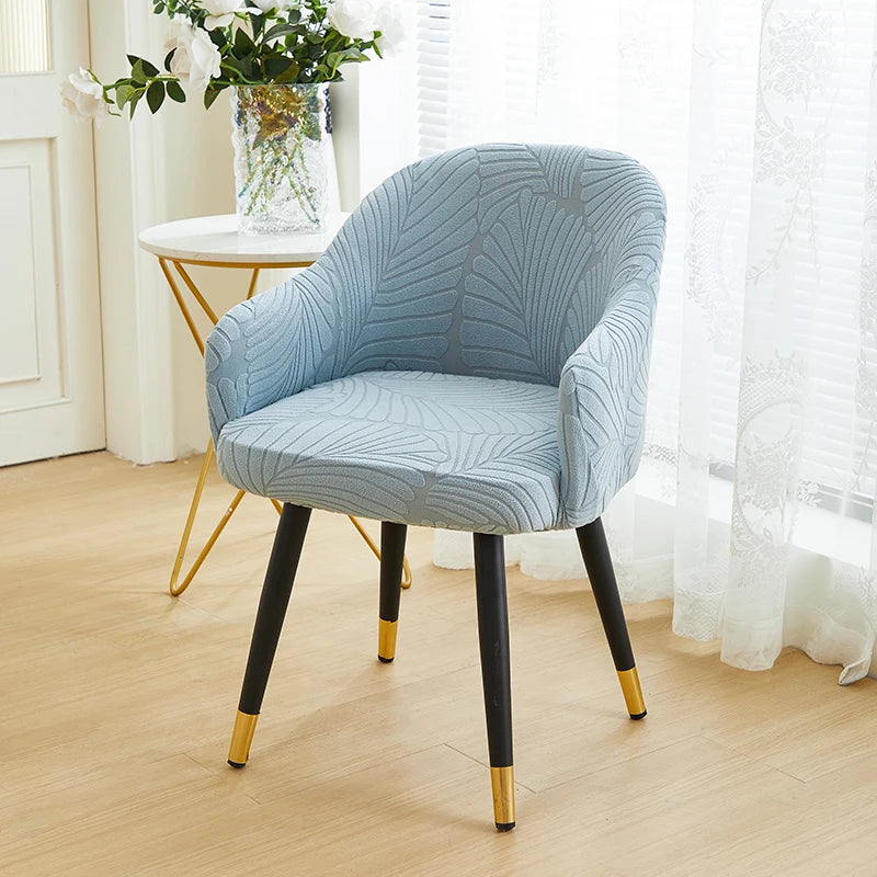 housse fauteuil moderne imprimé feuilles couleur gris orange vert élasthanne polyester amovible lavable